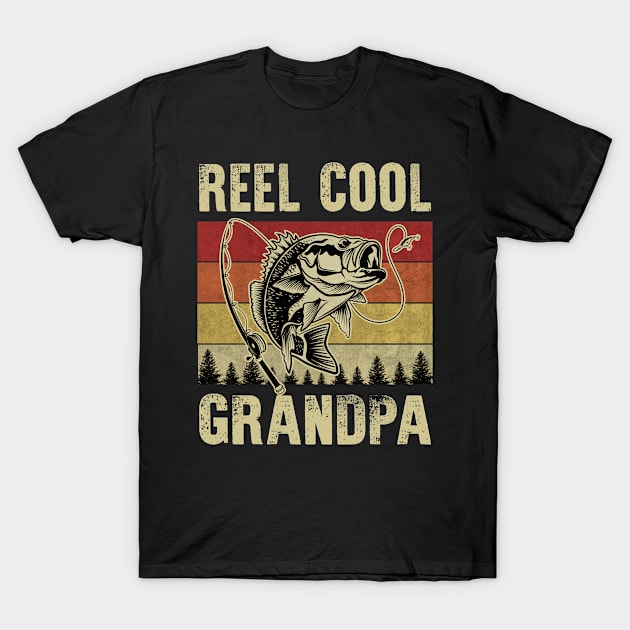 Reel Cool Grandpa Fisherman Grandpa Fathers Day Fishing T-Shirt by snnt